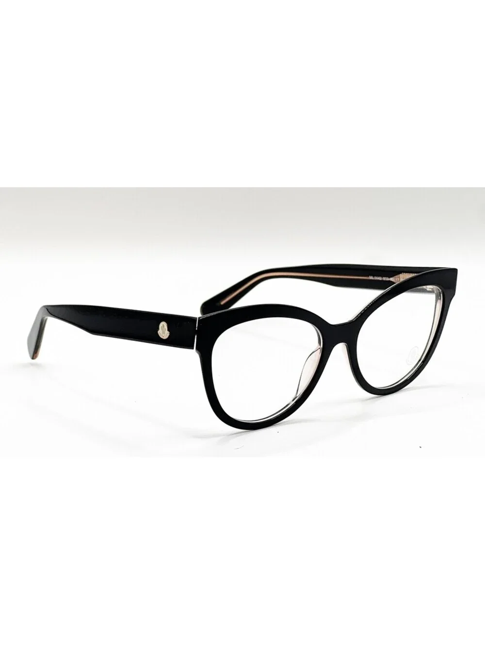 Moncler ML 5142 003 Black Cat Eye Authentic Eyeglass Frames 53-17-140